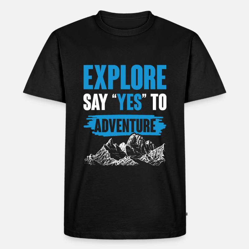 abenteuer klettern - Männer Premium Bio T-Shirt - Schwarz