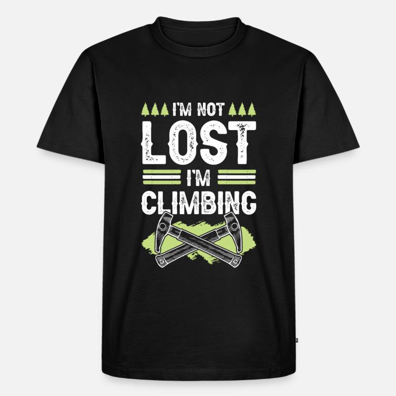 klettern berg - Männer Premium Bio T-Shirt - Schwarz