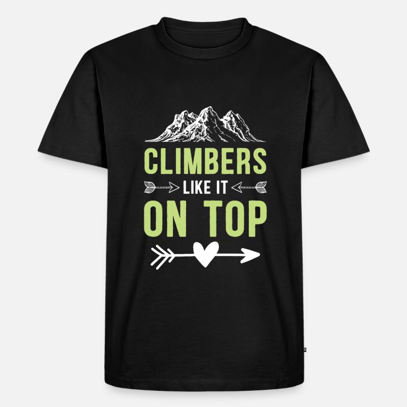 klettern bergspitze - Männer Premium Bio T-Shirt - Schwarz