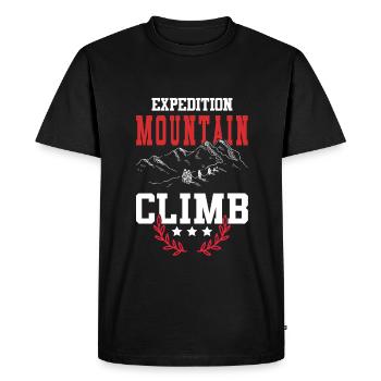 Expédition Escalade - T-shirt Premium bio Homme - noir - Devant - Nico (187cm)