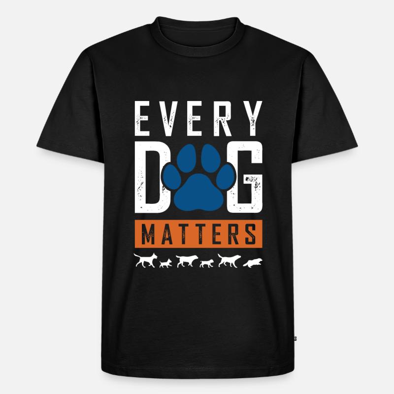 tierschutz hund spruch - Männer Premium Bio T-Shirt - Schwarz