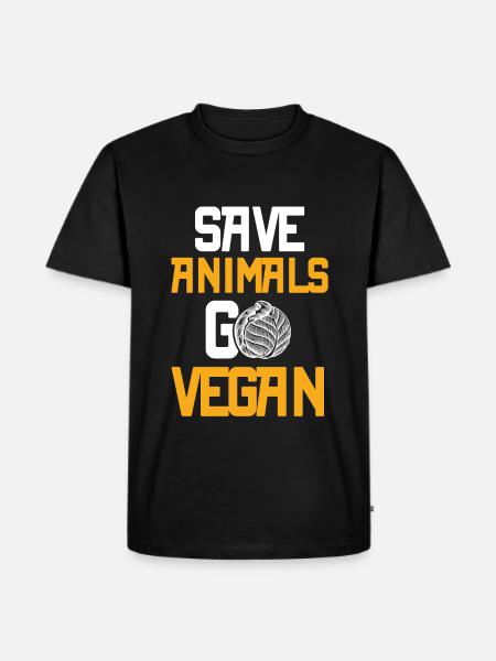 Animal rights activists vegan - Men's Premium Organic T-Shirt - black