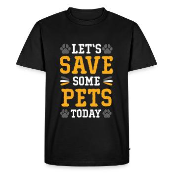 Animal welfare slogan animal rights activists - Men's Premium Organic T-Shirt - black - Front - Nico (187cm)