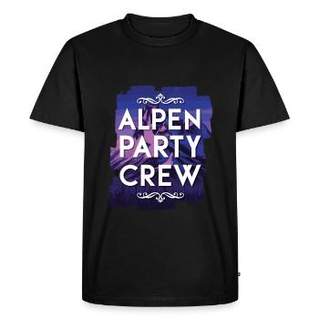 Alpen Party Crew - Men's Premium Organic T-Shirt - black - Front - Nico (187cm)