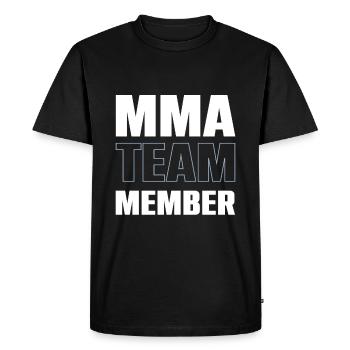 Mma Team - Men's Premium Organic T-Shirt - black - Front - Nico (187cm)