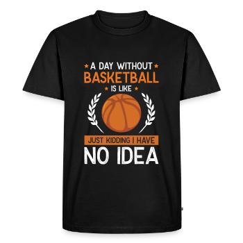 Basketball drôle de dicton - T-shirt Premium bio Homme - noir - Devant - Nico (187cm)