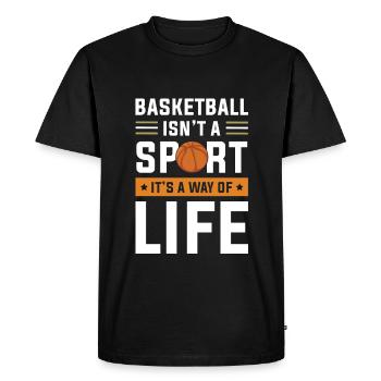 Basketball en direct dire - T-shirt Premium bio Homme - noir - Devant - Nico (187cm)