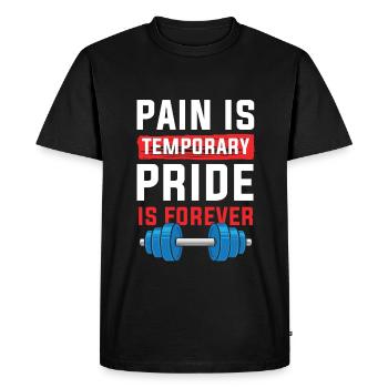 Fitness Pain Workout Pride - T-shirt Premium bio Homme - noir - Devant - Nico (187cm)