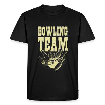 Équipe de bowling - T-shirt Premium bio Homme - noir - Devant - Nico (187cm)