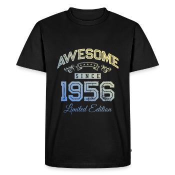 Awesome Since (1956) - Men's Premium Organic T-Shirt - black - Front - Nico (187cm)
