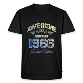 1966 génial depuis - T-shirt Premium bio Homme - noir - Devant - Nico (187cm)