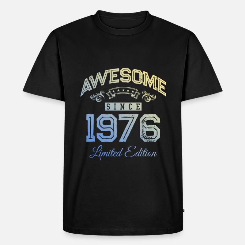 1976 awesome since - Männer Premium Bio T-Shirt - Schwarz