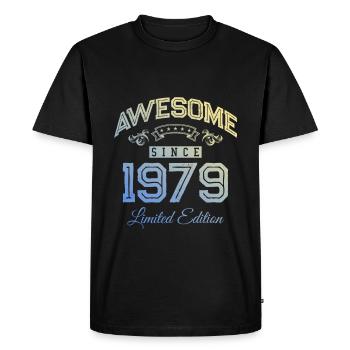 Génial depuis (1979) - T-shirt Premium bio Homme - noir - Devant - Nico (187cm)