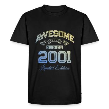 2001 awesome since - Men's Premium Organic T-Shirt - black - Front - Nico (187cm)