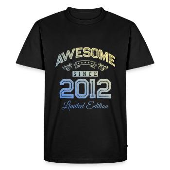 2012 awesome since - Men's Premium Organic T-Shirt - black - Front - Nico (187cm)