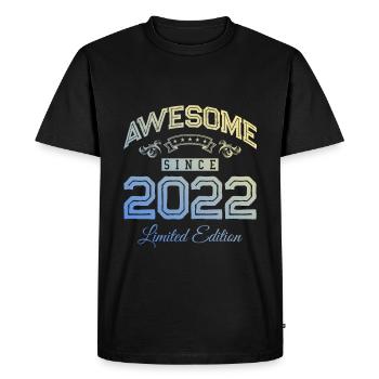 2022 awesome since - Men's Premium Organic T-Shirt - black - Front - Nico (187cm)