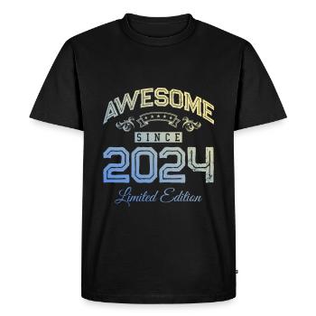 2024 génial depuis - T-shirt Premium bio Homme - noir - Devant - Nico (187cm)