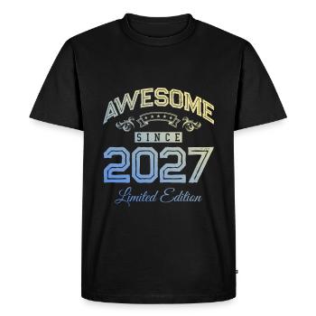 2027 awesome since - Men's Premium Organic T-Shirt - black - Front - Nico (187cm)