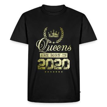 Queens born in 2020 - Men's Premium Organic T-Shirt - black - Front - Nico (187cm)
