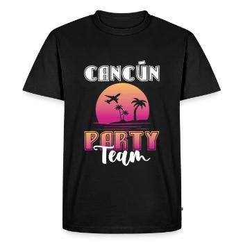 Équipe du parti de Cancun - T-shirt Premium bio Homme - noir - Devant - Nico (187cm)