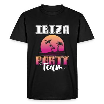 Ibiza Party Team - Men's Premium Organic T-Shirt - black - Front - Nico (187cm)