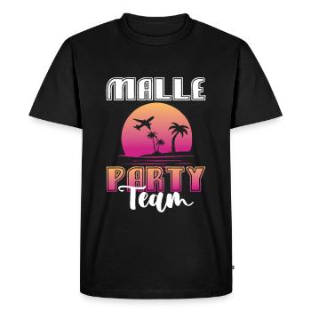 Équipe Malle Party - T-shirt Premium bio Homme - noir - Devant - Nico (187cm)
