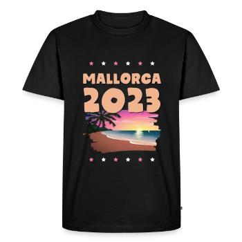 Mallorca 2023 - Men's Premium Organic T-Shirt - black - Front - Nico (187cm)