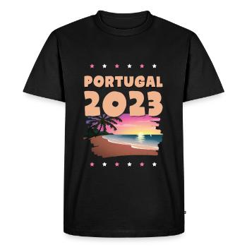 Portugal 2023 - T-shirt Premium bio Homme - noir - Devant - Nico (187cm)