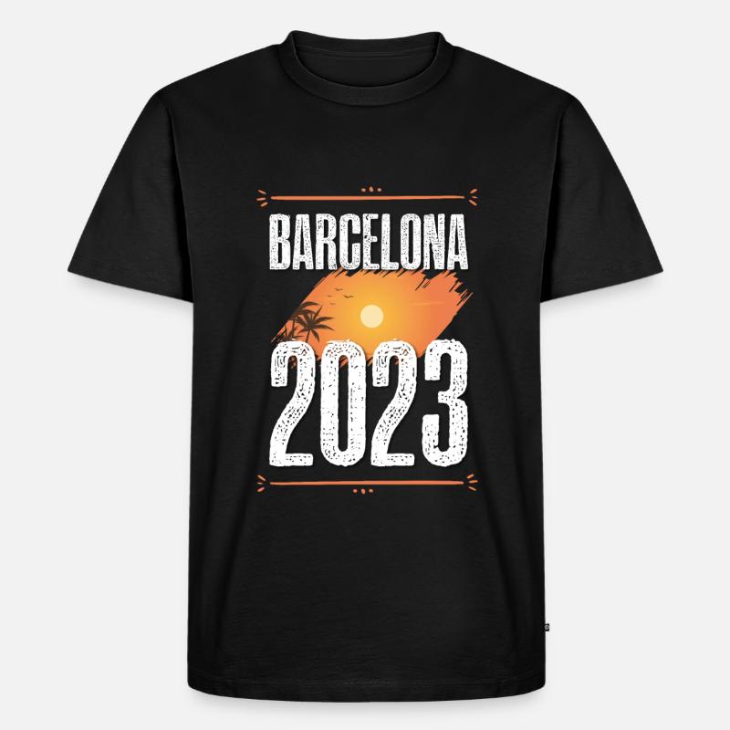 Barcelona 2023 - Männer Premium Bio T-Shirt - Schwarz