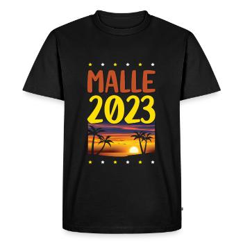 MALLE 2023 - T-shirt Premium bio Homme - noir - Devant - Nico (187cm)
