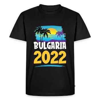 Bulgaria 2023 - Men's Premium Organic T-Shirt - black - Front - Nico (187cm)