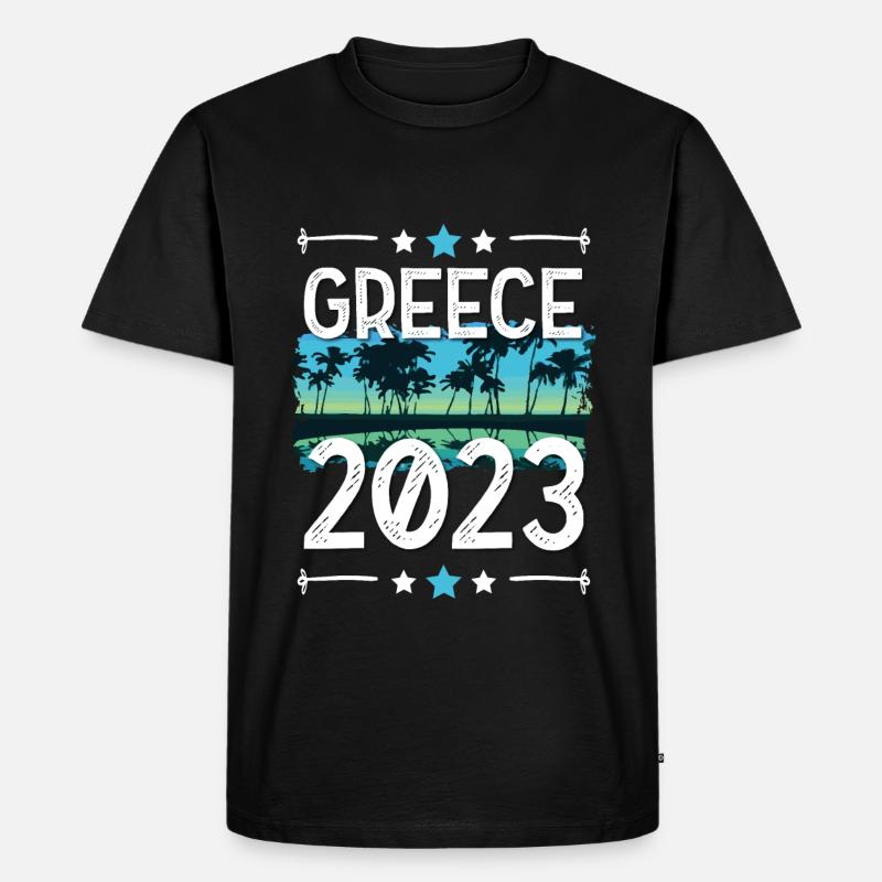 Greece 2023 - Männer Premium Bio T-Shirt - Schwarz