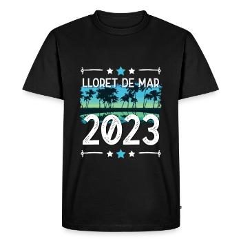 Lloret de Mar 2023 - T-shirt Premium bio Homme - noir - Devant - Nico (187cm)