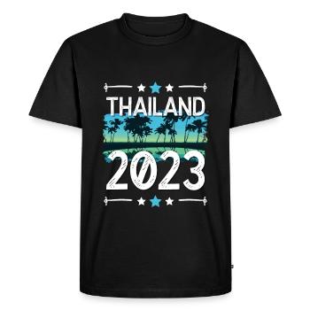 Thailand 2023 - Men's Premium Organic T-Shirt - black - Front - Nico (187cm)