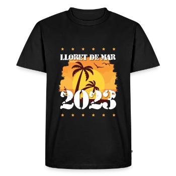 lloret de mar 2023 - Men's Premium Organic T-Shirt - black - Front - Nico (187cm)