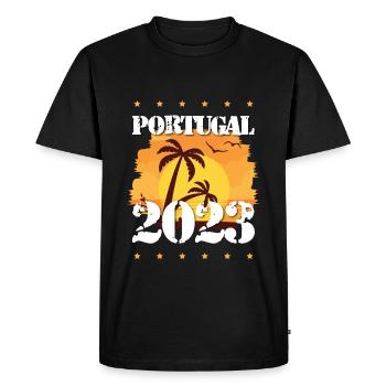 Portugal 2023 - T-shirt Premium bio Homme - noir - Devant - Nico (187cm)