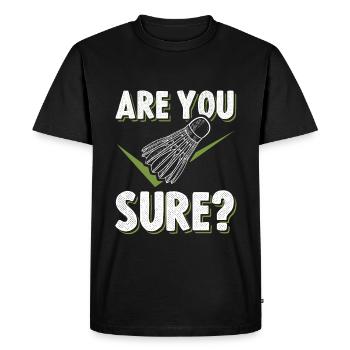 Badminton Drôle de dicton - T-shirt Premium bio Homme - noir - Devant - Nico (187cm)