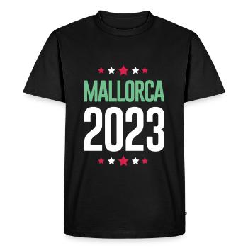 Mallorca 2023 - Men's Premium Organic T-Shirt - black - Front - Nico (187cm)