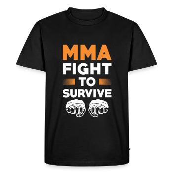 MMA survival - Men's Premium Organic T-Shirt - black - Front - Nico (187cm)
