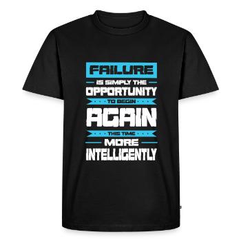 Succès réussi - T-shirt Premium bio Homme - noir - Devant - Nico (187cm)