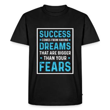 Peur du succès - T-shirt Premium bio Homme - noir - Devant - Nico (187cm)
