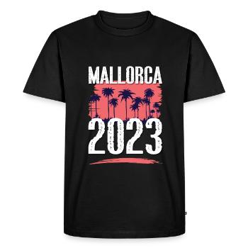Mallorca 2023 - Men's Premium Organic T-Shirt - black - Front - Nico (187cm)