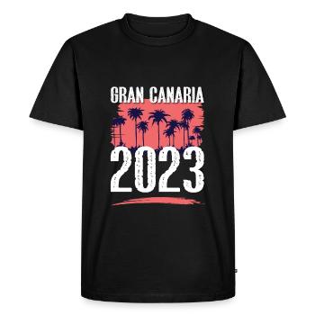Grande Canarie 2023 (Garantie du prix le plus bas) - T-shirt Premium bio Homme - noir - Devant - Nico (187cm)