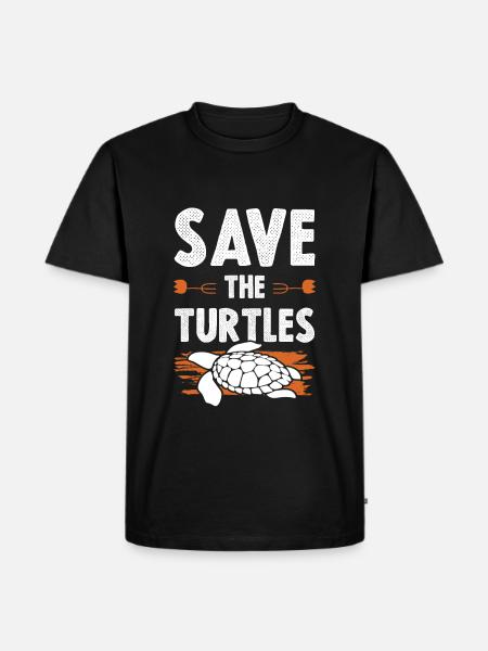 Animal welfare turtle - Men's Premium Organic T-Shirt - black