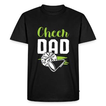 Papa pom-pom girl - T-shirt Premium bio Homme - noir - Devant - Nico (187cm)