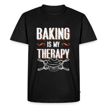 Therapy Baking Bakers - Men's Premium Organic T-Shirt - black - Front - Nico (187cm)