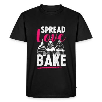 Love baking - Men's Premium Organic T-Shirt - black - Front - Nico (187cm)