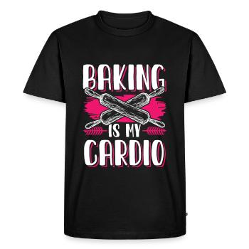 Cuisson cardio - T-shirt Premium bio Homme - noir - Devant - Nico (187cm)