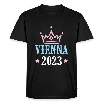Vienne 2023 Vienne - T-shirt Premium bio Homme - noir - Devant - Nico (187cm)