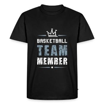 Équipe de basket-ball - T-shirt Premium bio Homme - noir - Devant - Nico (187cm)